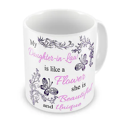 £8.99 • Buy My Daughter-in-Law Is Like A Flower Novelty Coffee / Tea Gift Mug