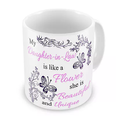 £8.99 • Buy My Daughter-in-Law Is Like A Flower Novelty Coffee / Tea Gift Mug