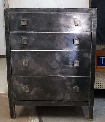 Vintage Simmons 4 Drawer Metal Dresser 40  X 30 1/2  X 16 1/2  GA9730 • $1200