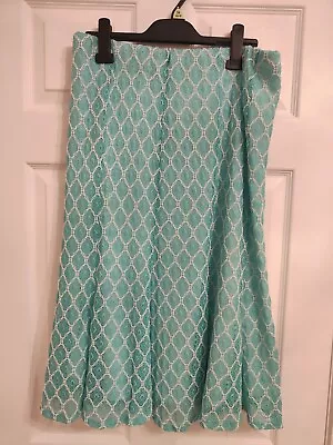 Turquoise Lace Midi Skirt Size 18 From Saloos • £3