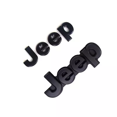 2014-2022 Jeep Grand Cherokee Black Replacement Nameplate Emblem Set Mopar OEM • $68.38