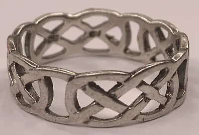 $38.95 • Buy Vintage Sterling 925 Signed CW Charles Winston Open Celtic Knot Ring SZ 9.75