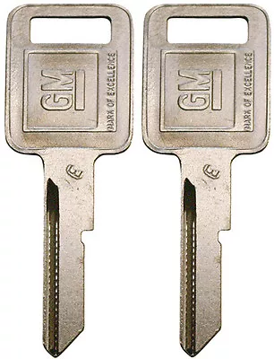 2 NEW GM Logo OEM IGNITION  E  Key Blank Uncut 320404 B44P B44 01154606 56-E • $12.95