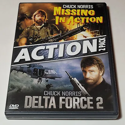 Missing In Action/Delta Force 2 DVD Chuck Norris Action Free 1-Day Shipping • $8.34