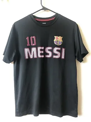 FCB Lionel Messi #10 FCB Barcelona Black T-Shirt Mens Size M • $8