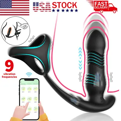 Male Prostate Massager Vibrator Thrusting Anal Butt Plug Dildo Sex Toys For Men • $15.95