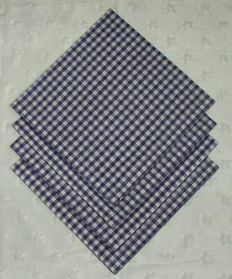£8.50 • Buy Napkins Set Of 4 Purple Gingham Fabric 19  X 19  Square (65% Poly 35% Cotton)