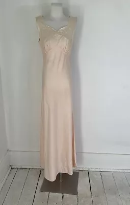 Vintage 30s Wonder Maid Rayon Liquid Satin Bias Cut Nightgown  • $95