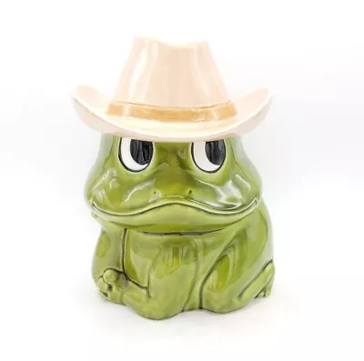 Ultra Rare Neil The Frog With Cowboy Hat Vintage Cookie Jar Sears Robuck 1981 • $296.99