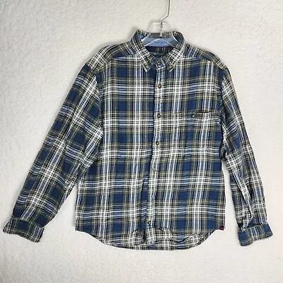 Woolrich Trout Run Shirt Mens Medium M Plaid Flannel Button Down Cotton Outdoor • $16.16