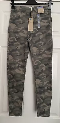 M&S Women’s/ Girls Camouflage Jeggings Size UK 8 Short NEW + TAGS • £10