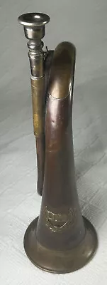 Civil War Type Copper Brass Bugle Horn Patina Solid Metal Collector  Military • $120