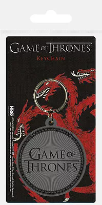 Game Of Thrones Logo Rubber Keyring New Official Merchandise Pyramid  • £2.99