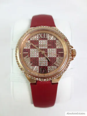 NEW Michael Kors Camille Limited Edition Glitz Rose Gold Red Watch MK4701 + Box • $179.99
