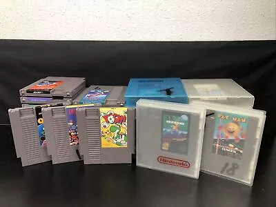 Lot-34 Original Nintendo NES Games ~Yoshi Dr. Mario Q*bert Pac-Man Pinball + • $349.99