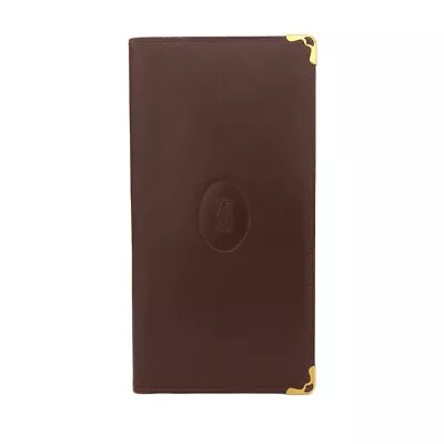 Must De Cartier Leather Long Bifold Wallet/1Y0236 • $1