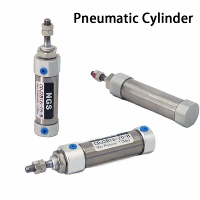 £8.38 • Buy Pneumatic Air Cylinder Stainless Steel Mini  Bore 20~60mm Stroke CDJ2B16