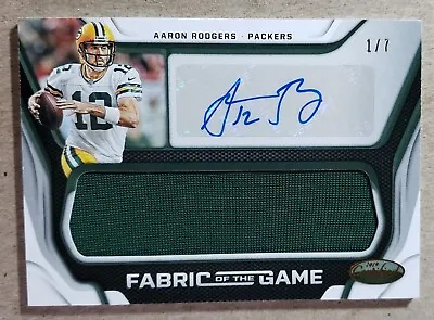 2019 Panini Certified Fabric Of The Game Aaron Rodgers Auto Relic 1/7 Packers • $410