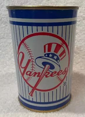 $15 • Buy Vintage 1984 Ny Yankees Baseball Tin Can Coin Bank - Rare - Hard To Find