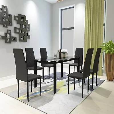 7Piece Dining Table Set Dining Table And Chair For Kicthen Living Room New US • $459.99