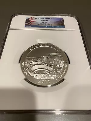 2012 P 5 Oz Silver 25c Chaco Ngc Sp 69 • $475