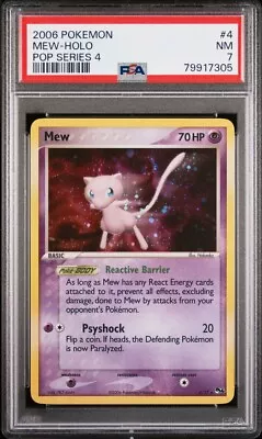 Pokémon TCG Mew #4 - 2006 POP Series Promos HOLO PSA 7 NEAR MINT • $14.67