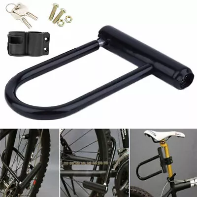 Bike D Lock Motorbike U Lock Cycle Scooter Bicycle Heavy Duty Security Lock CV • $9.92