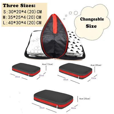 $13.99 • Buy Packing Cubes Travel Pouches Luggage Organiser Clothes Suitcase Storage Bag
