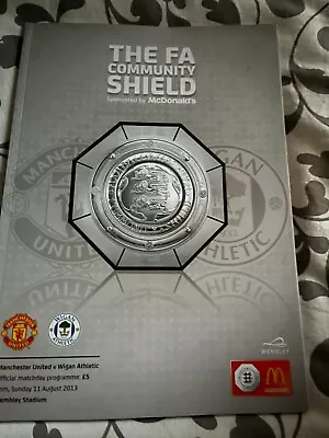 Football Programme Wembley Stadium Final Community Shield  Man Utd - Wigan New • £10