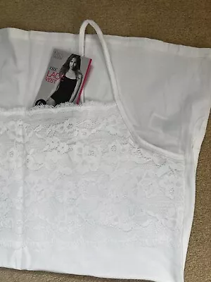 NEW M&S White Vest Size 14 • £5.50