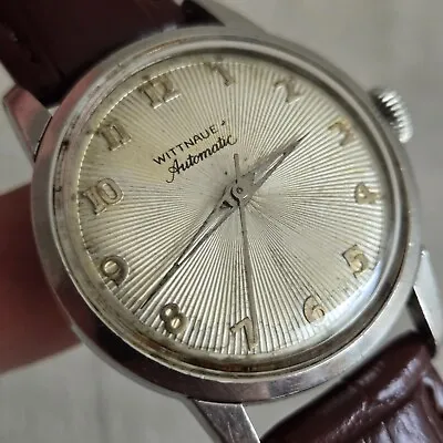Vintage Wittnauer Men's Automatic Watch 11ARG 17Jewels Swiss 1950s • $175