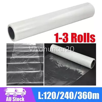 Transparent Floor Carpet Protector Film Plastic Protection Dust Cover 120-360M • $19.99