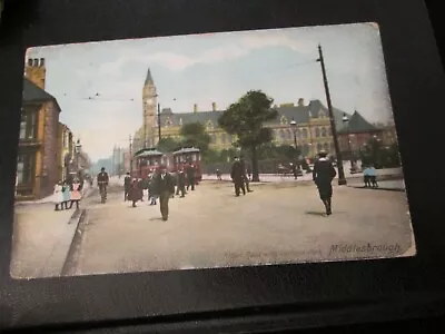 Postcard Of Albert Road With Victoria Park Middlesborough (Posted) • £0.99