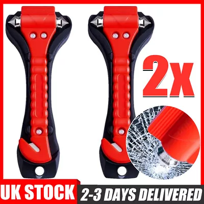 £9.89 • Buy 2PC Car Safety Glass Window Breaker Emergency Hammer Seat Belt Cutter Hammer Kit