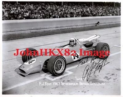 1967 AJ Foyt Racing Indy 500 Autographed Winner Photo - 4 Time Indy 500 Winner- • $5.99