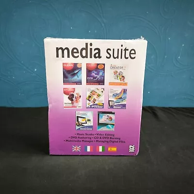 Media Suite PC Software CD ROM 8 Programmes Sealed Media Tools • £9.99