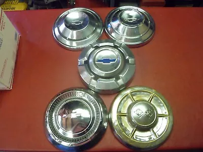 Vintage Lot Of Chevy 10.5 Dog Dish Poverty Hubcaps Wheel Covers • $26