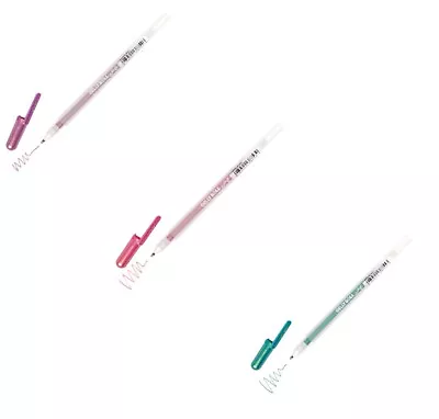 Sakura Gelly Roll Gel Pen 1.0mm Metallic Gold Shadow Set OF 3 Lavender Green Red • £3.99