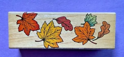 Hero Arts Rubber Stamp Autumn Lead Border F955 Tree Leaf Maple Oak Fall VTG • $7