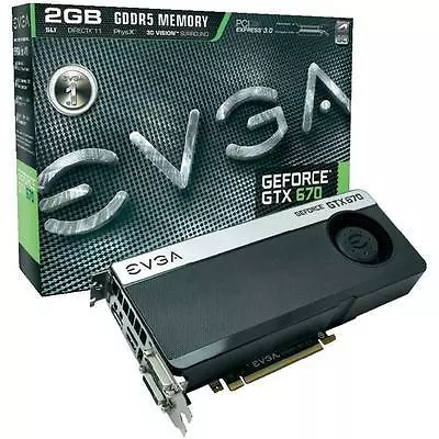 EVGA GeForce GTX 670 2GB GDDR5 Graphics Card 02G-P4-2670-KR  • $29.99