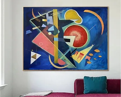 48x60  Abstract Colorful Shapes Expressionist Art Kandinsky Style | FORM PLEASUE • $1295.91