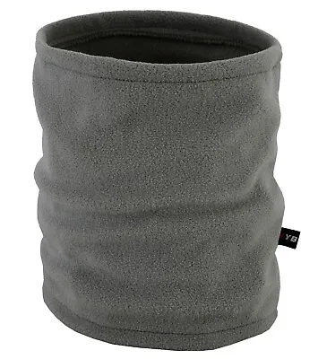 GREY Neck Warmer Tube Scarf Polar Fleece Thermal Warm Facemask Face Mask Snood • £2.49