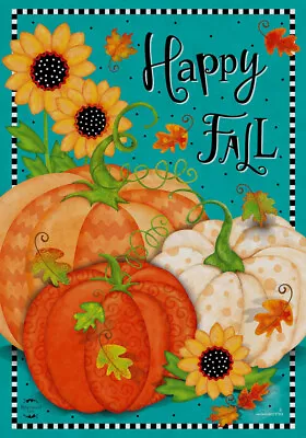 Happy Fall Pumpkin Patch Sunflower Thankgsiving Mini Window Garden Yard Flag New • $8.97