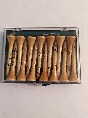 Turnberry Wooden Golf Tees Presentation Pack With Case 14 Pieces Vintage Wood • $10.92