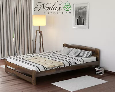 *NODAX* Solid Wooden Pine Double 4ft6in Bedframe&Slats  One  Various Colour • £364