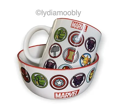 Marvel Avengers Mug & Bowl Gift Breakfast Teen Set Childrens Superhero Christmas • £34.99