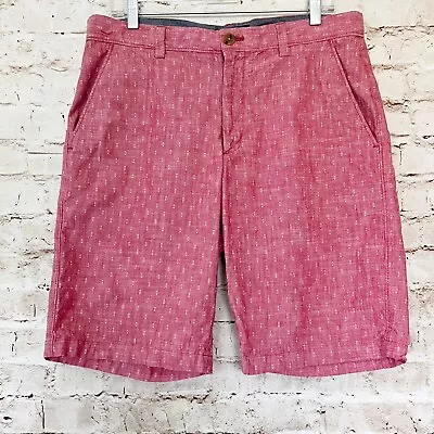 Banana Republic Mens Emerson Bermuda Shorts Size 32 Pale Red  • $19.99