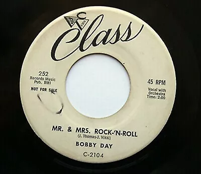 BOBBY DAY R&R PROMO 45rpm Mr & Mrs Rock-N-Roll B/w Gotta New Girl LISTEN • $15