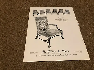 Ant2 Antiques Advert 11x9 G Oliver & Sons Ltd - 12 Gainsborough Arm Chairs • £9.99