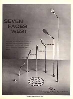 Vtg 70s CALREC MICS MAGAZINE PRINT AD Modular Condenser Microphones Pinup Page • £7.71